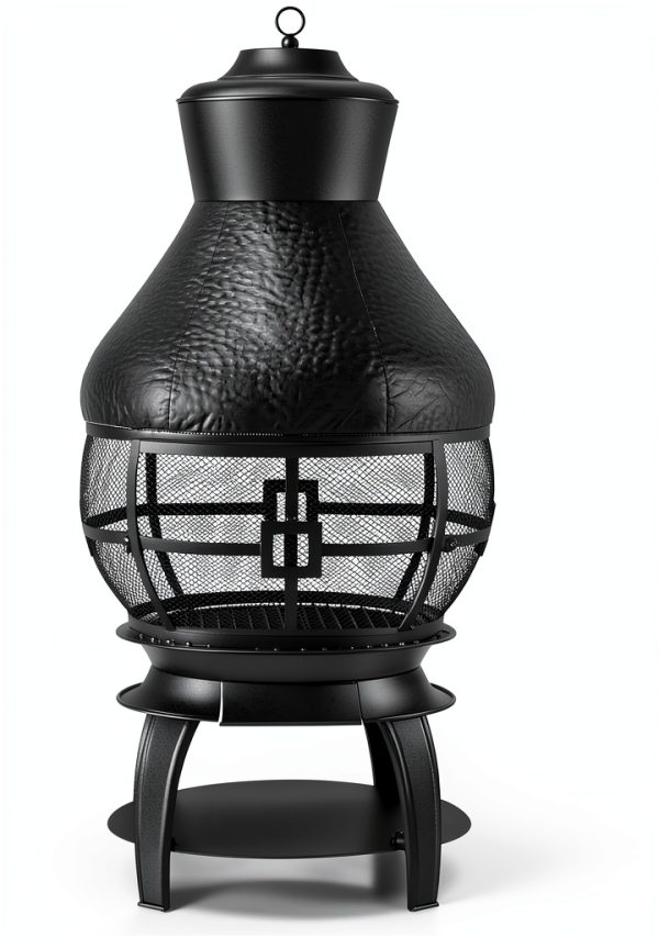 Giantex Chiminea Fire Pit Classic Copper Finish Round 20x20x43.5-7