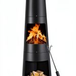 Cast Iron Chiminea by Favorite Garden Round Wood-Fired OF-1 Black-0