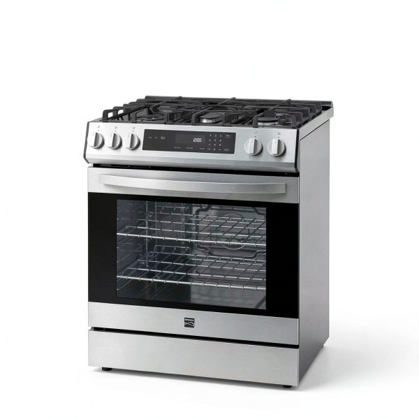 Kenmore 5.6 cu ft Front Control Gas Range Oven Chrome Racks-1