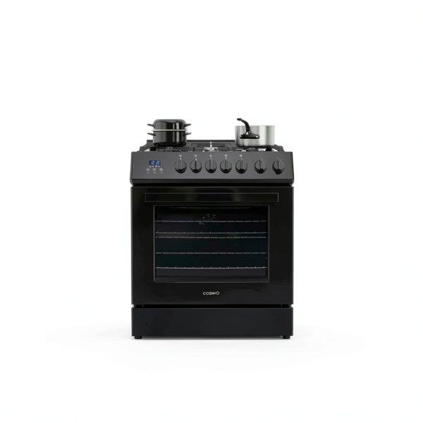 30 in Nebula Collection 5.0 cu ft Gas Range by COSMO Matte Black-1