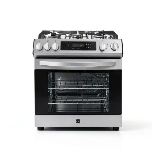 Kenmore 5.6 cu ft Front Control Gas Range Oven Chrome Racks-3